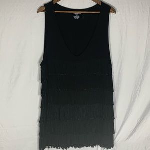 Lane Bryant Plus 22/24 Black Flapper Top